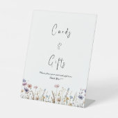 ベビーの開花ワイルドフラワーベビーシャワーカード&ギフト 台座サイン (正面)