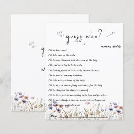 ベビーの開花ワイルドフラワーベビーシャワーゲームフライヤー