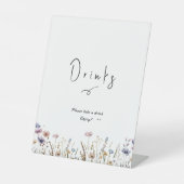 ベビーの開花ワイルドフラワーベビーシャワードリンク 台座サイン (正面)