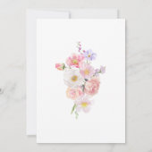 ベビーの開花ワイルドフラワーベビーシャワーパーティー 招待状 (裏面)