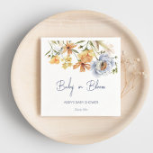 ベビーの開花ワイルドフラワーベビーシャワー印刷 スタンダードカクテルナプキン