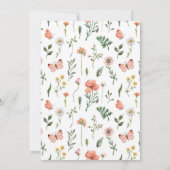 ベビーの開花ワイルドフラワーベビーシャワー招待状 招待状 (裏面)