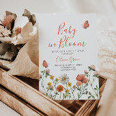 ベビーの開花ワイルドフラワーベビーシャワー招待状 招待状
