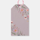 ベビーの開花ワイルドフラワーベビーシャワー ギフトタグ (裏面)