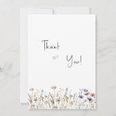 ベビーの開花ワイルドフラワーベビーシャワー サンキューカード (裏面)