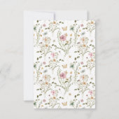 ベビーの開花ワイルドフラワーベビーシャワー サンキューカード (裏面)