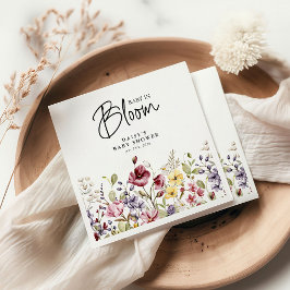 ベビーの開花ワイルドフラワーベビーシャワー スタンダードカクテルナプキン