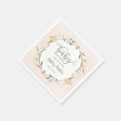 ベビーの開花ワイルドフラワーベビーシャワー スタンダードカクテルナプキン (角)