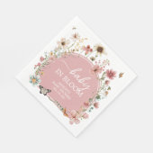 ベビーの開花ワイルドフラワーベビーシャワー スタンダードランチョンナプキン (角)