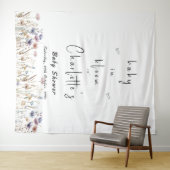 ベビーの開花ワイルドフラワーベビーシャワー タペストリー (インサイチュ(横))