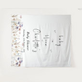 ベビーの開花ワイルドフラワーベビーシャワー タペストリー (正面(横))