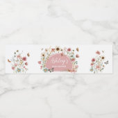 ベビーの開花ワイルドフラワーベビーシャワー ペットボトルラベル (シングルラベル)