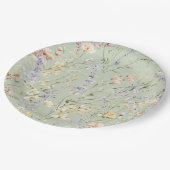 ベビーの開花ワイルドフラワーベビーシャワー ペーパープレート (アングル)