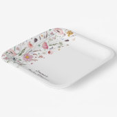 ベビーの開花ワイルドフラワーベビーシャワー ペーパープレート (傾斜あり)