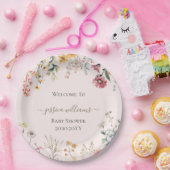 ベビーの開花ワイルドフラワーベビーシャワー ペーパープレート (パーティー)