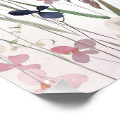 ベビーの開花ワイルドフラワーベビーシャワー ポスター (コーナー)