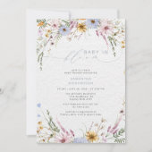 ベビーの開花ワイルドフラワーベビーシャワー 招待状 (正面)