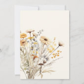 ベビーの開花ワイルドフラワーベビーシャワー 招待状 (裏面)