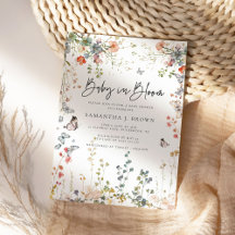 ベビーの開花ワイルドフラワーベビーシャワー