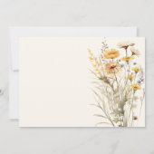 ベビーの開花ワイルドフラワーベビーシャワー 招待状 (裏面)