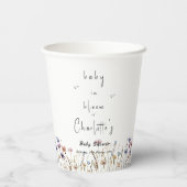 ベビーの開花ワイルドフラワーベビーシャワー 紙コップ (裏面)