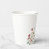 ベビーの開花ワイルドフラワーベビーシャワー 紙コップ (裏面)