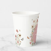 ベビーの開花ワイルドフラワーベビーシャワー 紙コップ (右)
