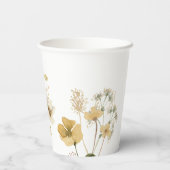 ベビーの開花ワイルドフラワーボホエレガントベビーシャワー 紙コップ (裏面)