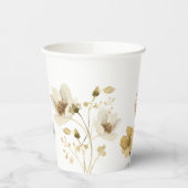 ベビーの開花ワイルドフラワーボホエレガントベビーシャワー 紙コップ (左)