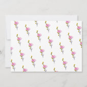 ベビーの開花ワイルドフラワーローンベイビーシャワー 招待状 (裏面)