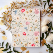 ベビーの開花ワイルドフラワーヴィンテージ女の子ベビーシャワー 招待状