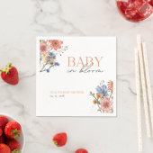 ベビーの開花ワイルドフラワー春ベビーシャワー スタンダードカクテルナプキン (インサイチュ)