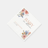 ベビーの開花ワイルドフラワー春ベビーシャワー スタンダードカクテルナプキン (角)