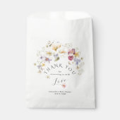 ベビーの開花ワイルドフラワー素朴赤ちゃんシャワー フェイバーバッグ (正面)