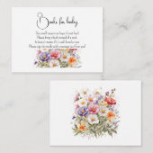 ベビーの開花ワイルドフラワー薄紫ベビーシャワー エンクロージャーカード (正面/裏面)