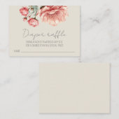 ベビーの開花ワイルドフラワー薄紫ベビーシャワー エンクロージャーカード (正面/裏面)