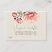 ベビーの開花ワイルドフラワー薄紫ベビーシャワー エンクロージャーカード (正面)