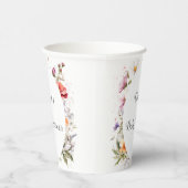 ベビーの開花ワイルドフラワー薄紫ベビーシャワー 紙コップ (右)