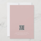 ベビーの開花ワイルドフラワー赤面ピンク赤ちゃんシャワー 招待状 (裏面)