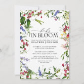 ベビーの開花夏のワイルドフラワーベビーシャワー 招待状 (正面)