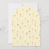 ベビーの開花夏の黄色の野生の花の赤ちゃんシャワー 招待状 (裏面)