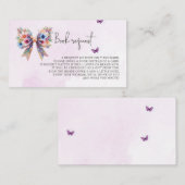ベビーの開花弓の赤ちゃんシャワー本の要求 エンクロージャーカード (正面/裏面)