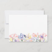 ベビーの開花感謝していあなた赤ちゃんシャワー サンキューカード (裏面)