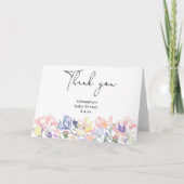 ベビーの開花感謝していあなた赤ちゃんシャワー サンキューカード (正面)