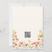 ベビーの開花押されたワイルドフラワーガール赤ちゃんシャワー 招待状 (裏面)