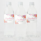 ベビーの開花明るいフローラベビーシャワー ペットボトルラベル (ボトル)