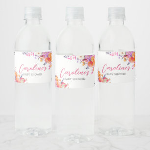 ベビーの開花明るいフローラベビーシャワー ペットボトルラベル
