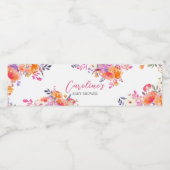 ベビーの開花明るいフローラベビーシャワー ペットボトルラベル (シングルラベル)