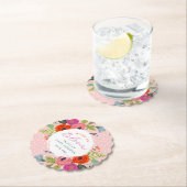 ベビーの開花明るいフローラベビーシャワー ペーパーコースター (インサイチュ)