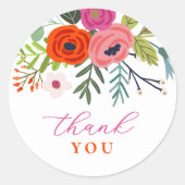 ベビーの開花明るいフローラベビーシャワー ラウンドシール (正面)